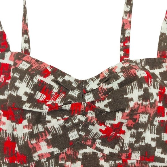 Patagonia Womens Sleeveless Top Size 2 Adjustable Strap Pleated Zip Brown - Picture 5 of 9